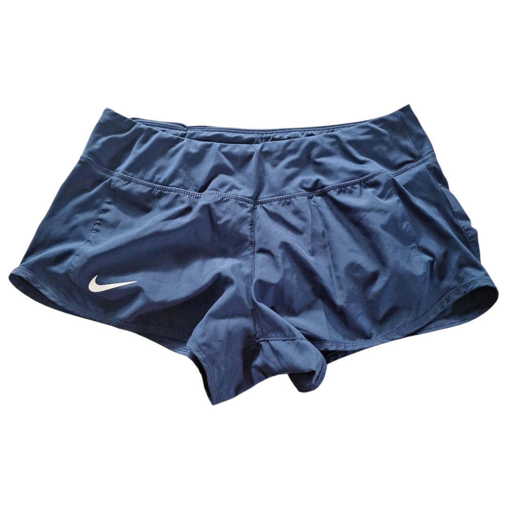 Nike Women's Dark Blue Dri-Fit Athletic Shorts M